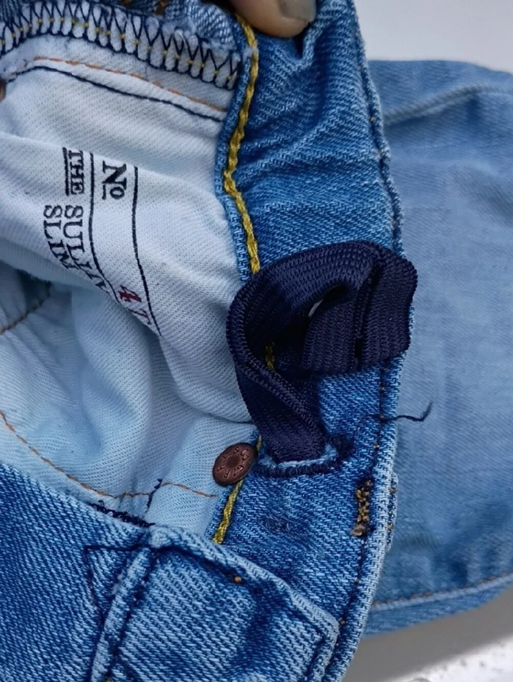 Ralph Lauren Polo Blue Denim Shorts with Gold Stitching